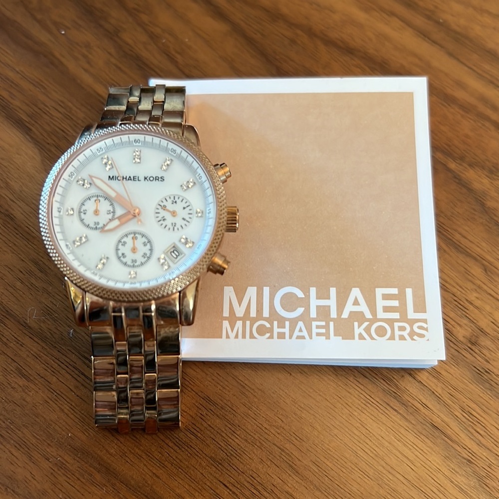 Rose gold Michael Kors watch
